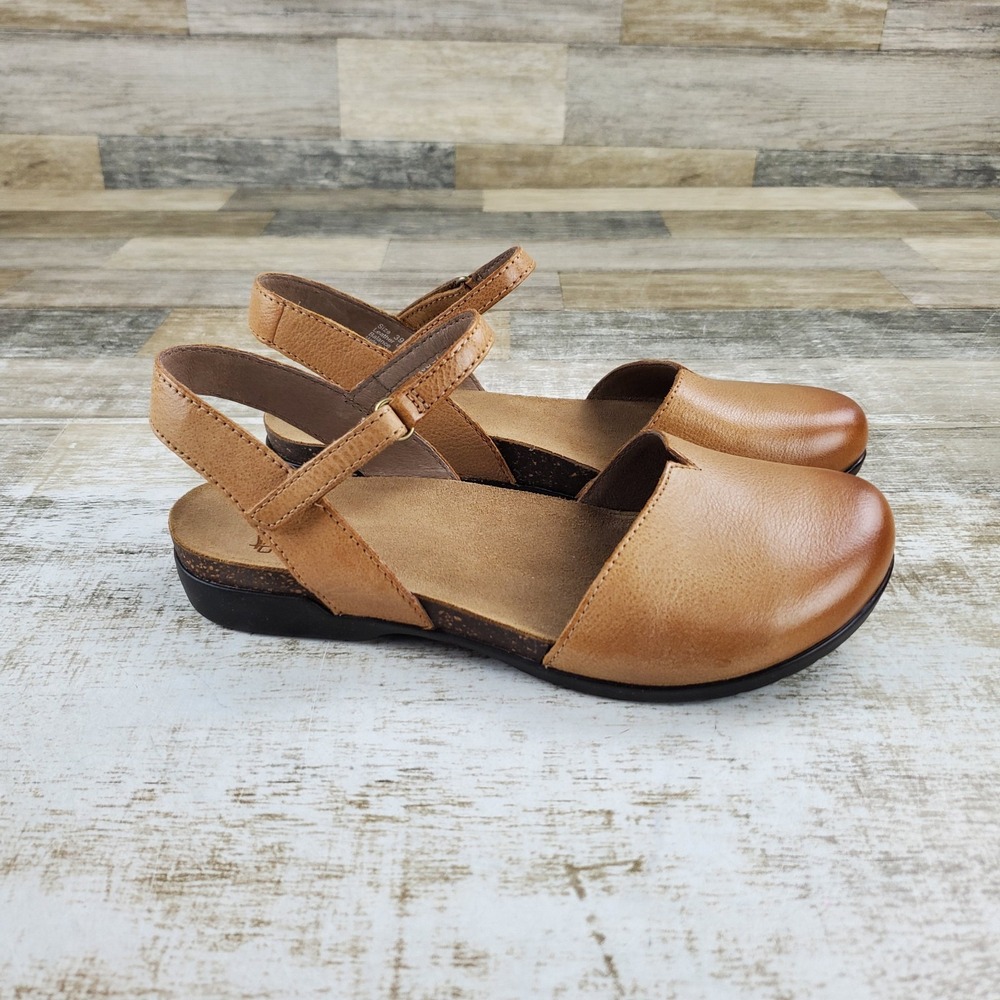 Dansko Rowan Womens Mary Jane Sandals Sz 8.5 - 9 Honey Distressed Ankle Strap - Picture 2 of 10